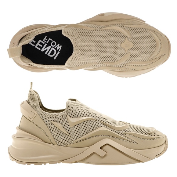 Fendi Flow Sneakers Slip-On Mesh Size 11 US New